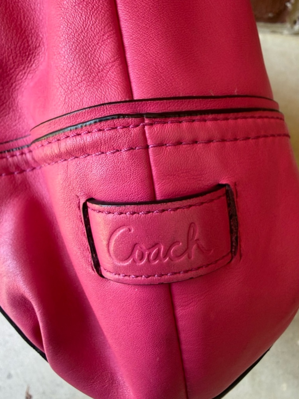Coach Pink Leather Shoulder Bag - Picture 7 of 16